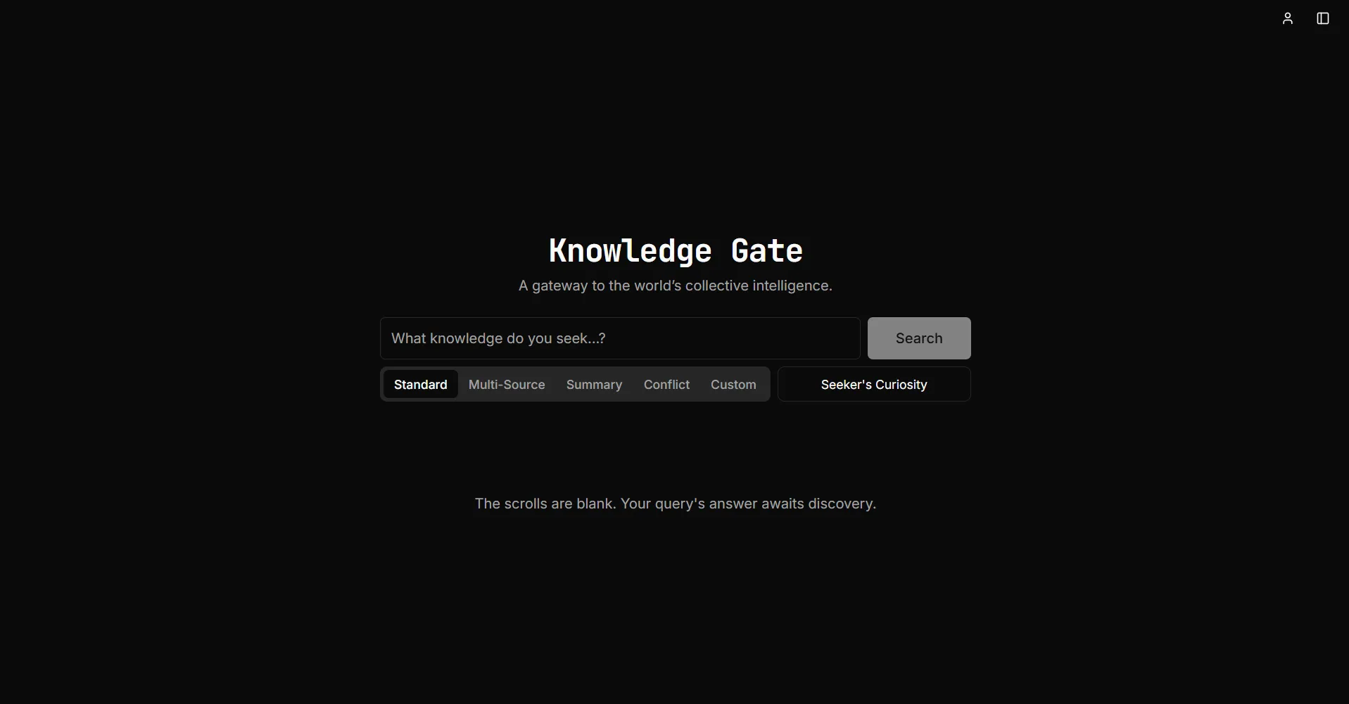 KnowledgeGate multi-LLM local workspace interface